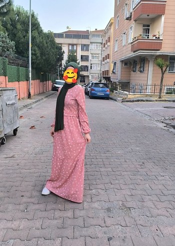 LC Waikiki Pembe Bağlamalı Uzun Salaş Elbise
