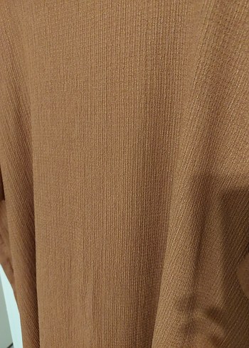 Kahverengi omuz dekolte Elbise - Görsel 2