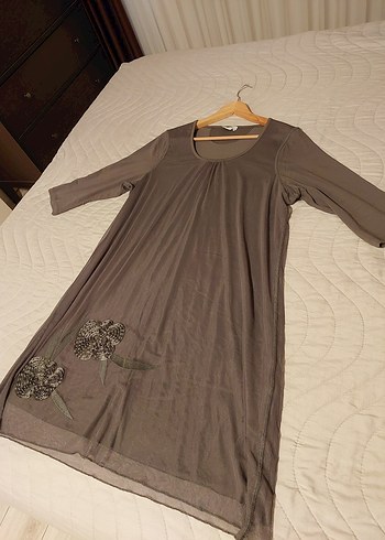 Tül penye elbise - Görsel 3