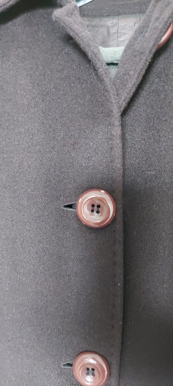 Kahve Düğmeli Uzun Kaban - Görsel 2