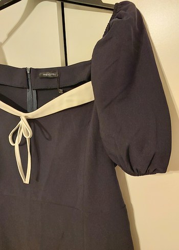 Lacivert Prenses kol elbise - Görsel 2