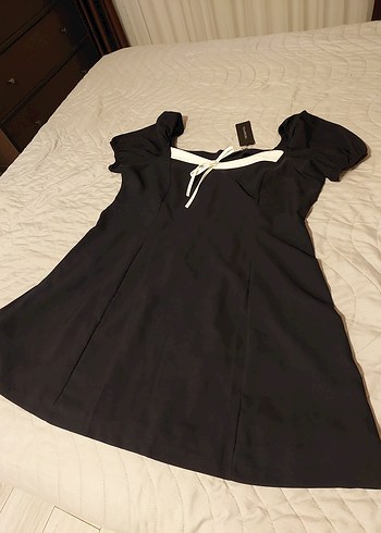 Lacivert Prenses kol elbise - Görsel 7