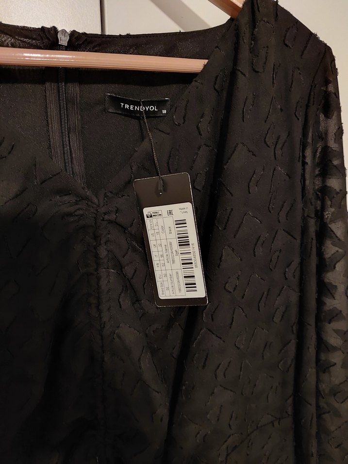 Dekolte Büyük Beden Elbise - Görsel 5