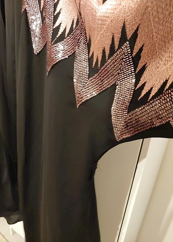 Şal yaka şifon - Görsel 4