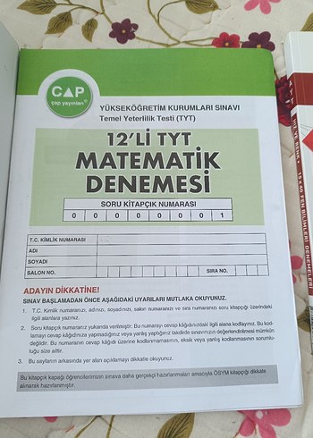 TYT Matematik ve AYT Fen Bilimleri Deneme Kitapları - Görsel 3