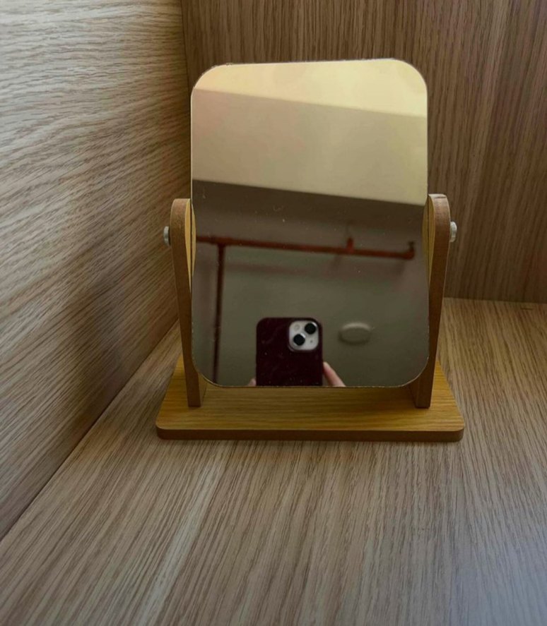 Masa aynası Ayarlanabilir Kare Makeup Mirror 18cm - Görsel 4