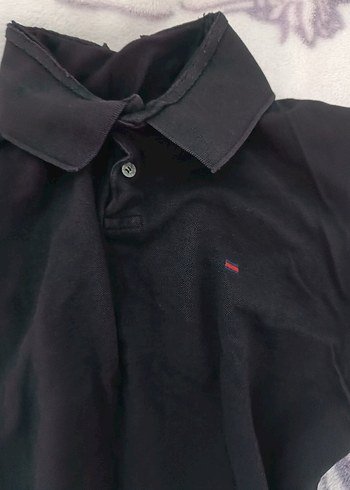 Siyah  Polo yaka Tişört - Görsel 2