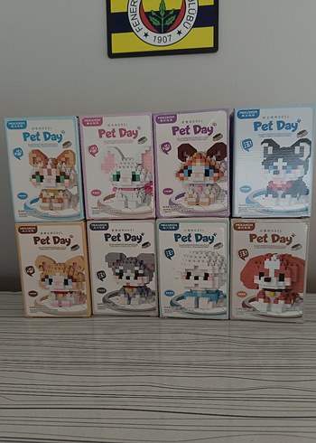 kedi, köpek ve panda LEGO setleri