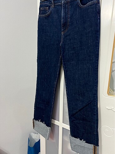m Beden lacivert Renk Rebel Queen Denim Jean pantolon.
