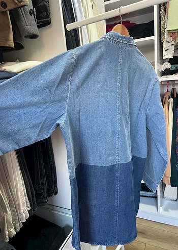 Triarchy Mavi Uzun Denim Ceket - Görsel 8