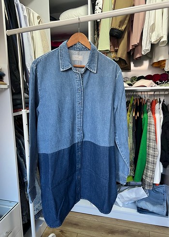 Triarchy Mavi Uzun Denim Ceket - Görsel 2