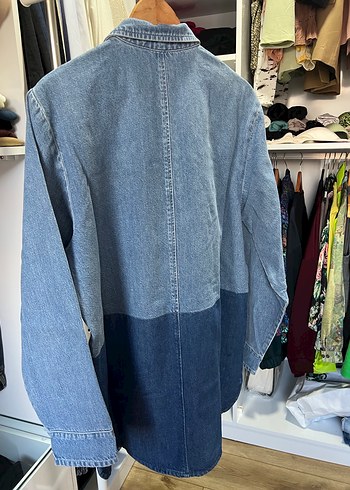 Triarchy Mavi Uzun Denim Ceket - Görsel 7