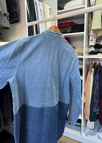 Triarchy Mavi Uzun Denim Ceket - Görsel 9