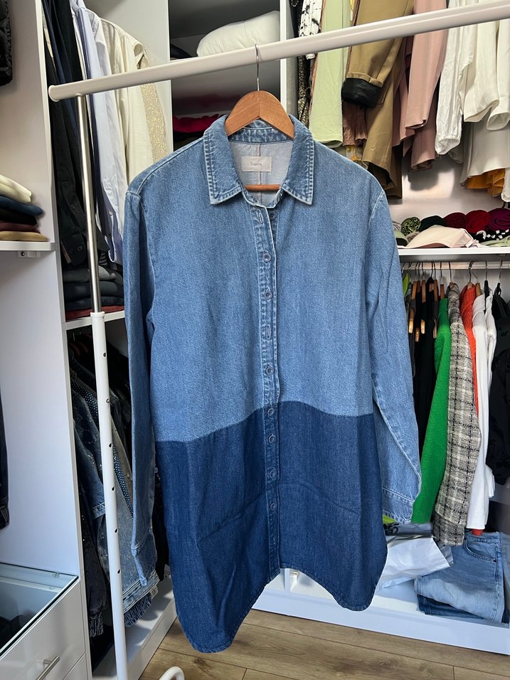 Triarchy Mavi Uzun Denim Ceket - Görsel 3