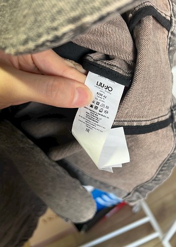 Kadın Gri Denim Ceket Düğmeli Normal Boy - Görsel 6