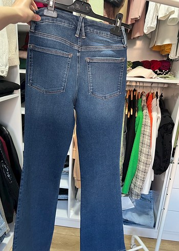 Gri Tokalı Bol Kesim Kadın Jean pantolon - Görsel 8