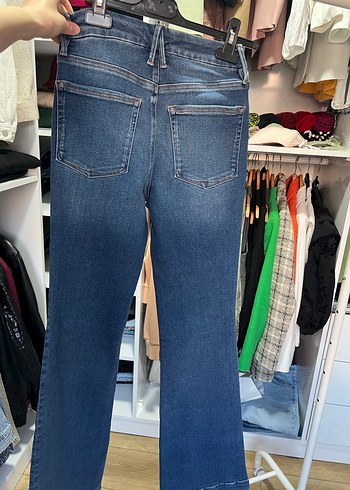 Gri Tokalı Bol Kesim Kadın Jean pantolon - Görsel 9