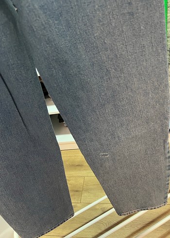 Urban marka Düğmeli Gri Mavi Bağlama Desenli Kadın Kot Pantolon - Görsel 6