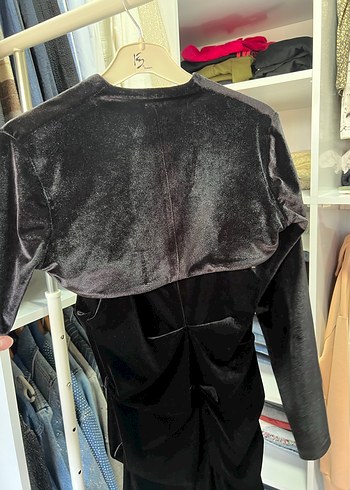 Siyah Drapeli Strappy Midi Abiye Elbise - Görsel 11