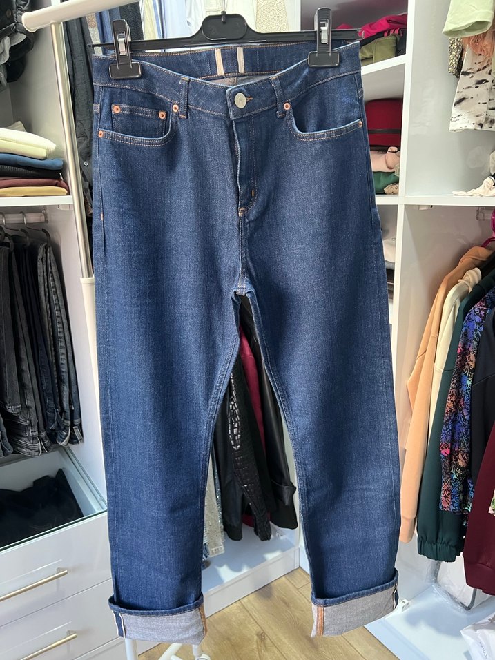 Kadın Lacivert  selvidge Regular Fit Kot Pantolon - Görsel 3