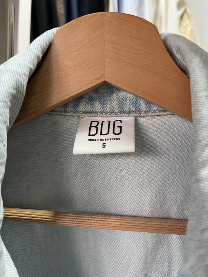 Gri Düğmeli Kadın Denim Ceket - Görsel 5