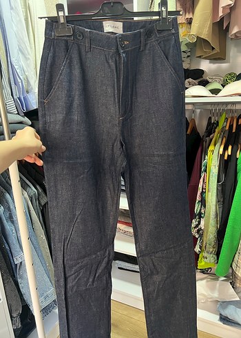 Frame Gri Düğmeli Rahat Kesim Kot Pantolon - Görsel 3