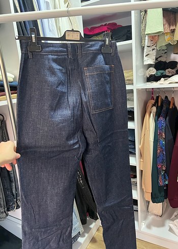 Frame Gri Düğmeli Rahat Kesim Kot Pantolon - Görsel 7