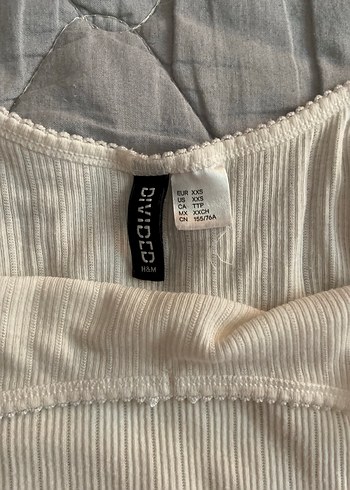 H&M kadın ince askılı kurdeleli top - Görsel 2