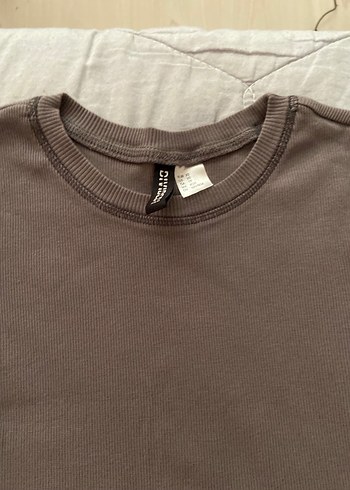 H&M kısa kollu koyu gri tişört - Görsel 2