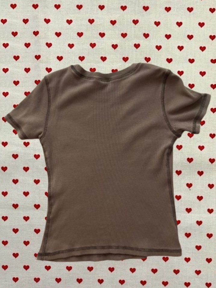 H&M kısa kollu koyu gri tişört - Görsel 3