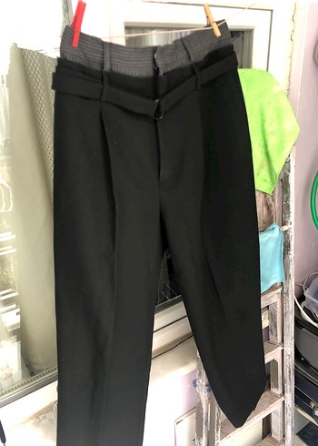 Zara Duble Belli Kumaş Pantolon - Görsel 2