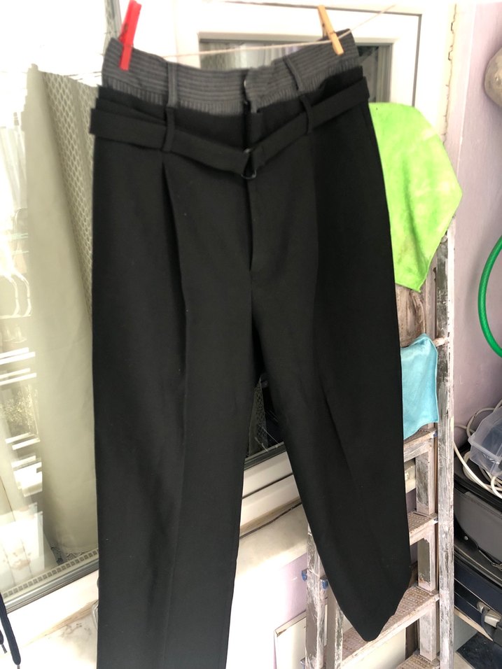 Zara Duble Belli Kumaş Pantolon - Görsel 2