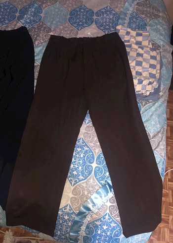 3 Renk Baggy Kalıp Kumaş Pantolon - Görsel 3