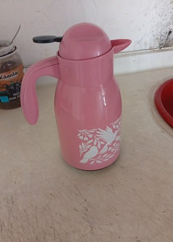Pembe Termos Çaydanlık