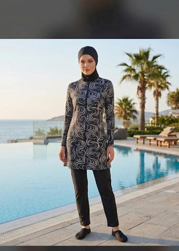 Pierre Cardin Modern Dalga Desenli Tesettur Tunik