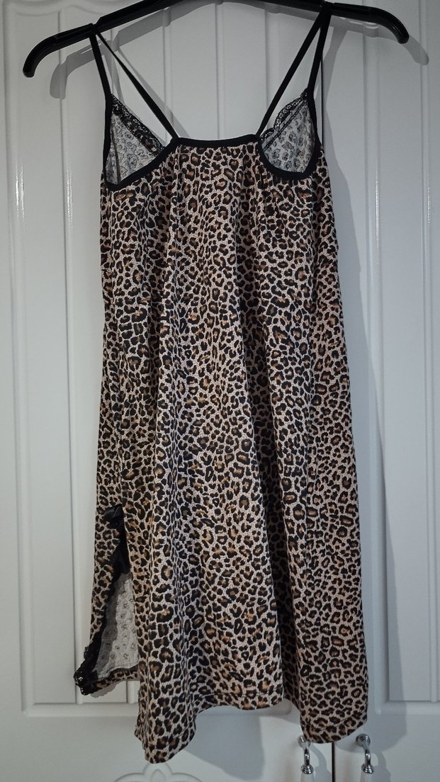 Leopar kadın gecelik - Görsel 3