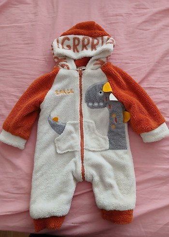 Turuncu Desenli Bebek Tulumu - Görsel 2