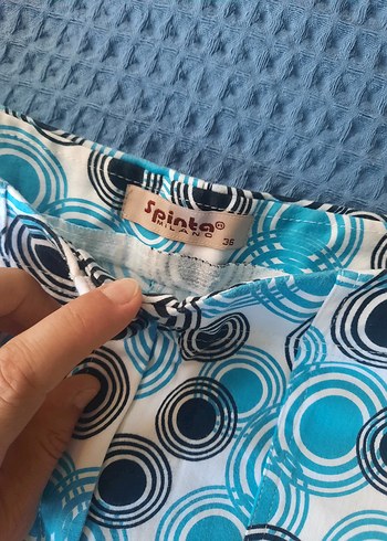 Düğmeli Retro Puantiyeli Mini Şort - Görsel 5