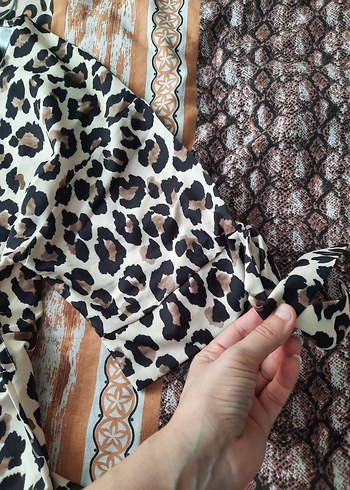 Leopar Desenli V Yakalı Hamile Tunik - Görsel 5