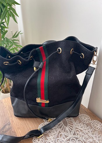 Siyah Baskılı Kadın Süet Çanta - Görsel 3