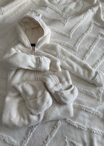 Bebek Peluş Tulum Kapüşonlu - Görsel 4