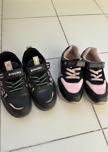 Renkli Baskılı Kız Çocuk Spor Ayakkabı