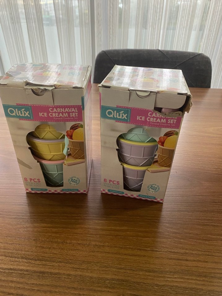 Pastel Renkli Dondurma Kasesi ve Kaşık Seti - Görsel 3