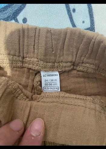 Erkek Çocuk Keten Kemerli Kahverengi Şort - Görsel 3