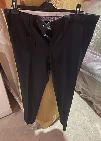 Siyah Kemerli Erkek Ofis Pantolonu - Görsel 2