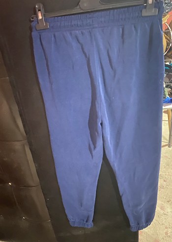 Kadın Lacivert Rahat Kesim Düğmeli Eşofman Altı - Görsel 3