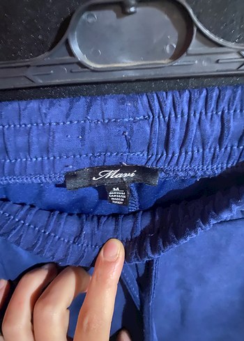 Kadın Lacivert Rahat Kesim Düğmeli Eşofman Altı - Görsel 2