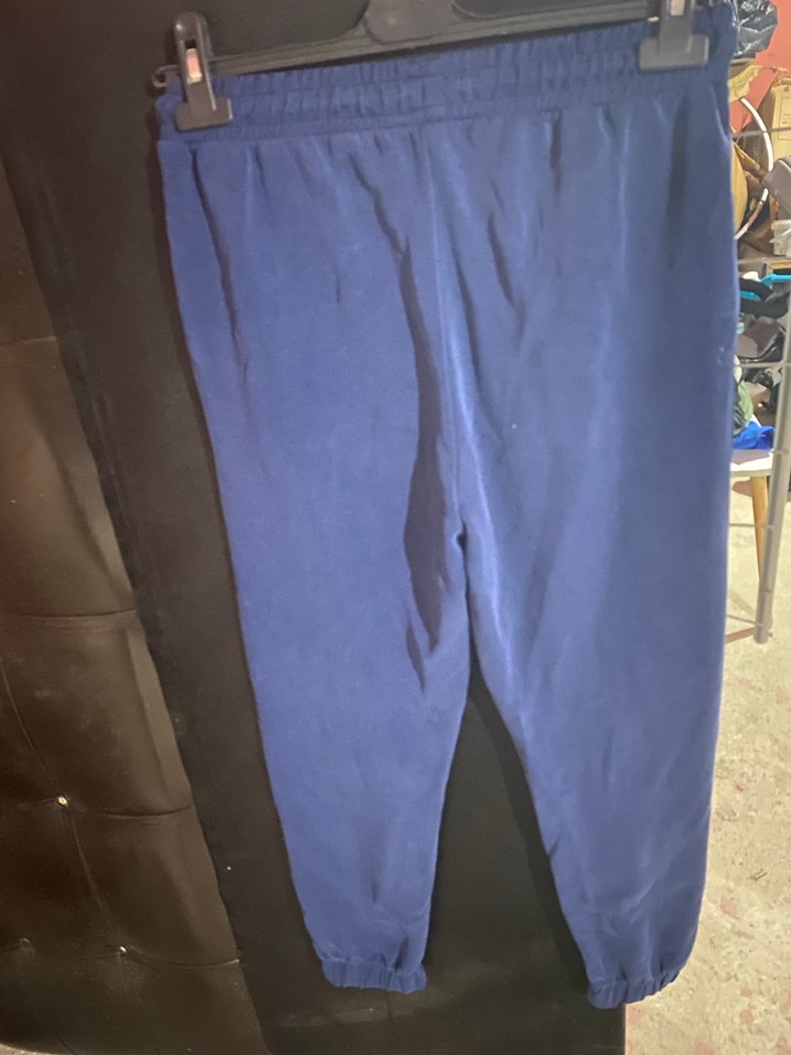 Kadın Lacivert Rahat Kesim Düğmeli Eşofman Altı - Görsel 3