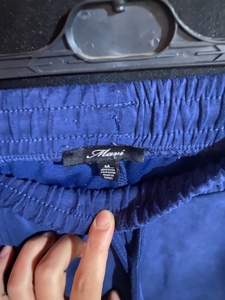 Kadın Lacivert Rahat Kesim Düğmeli Eşofman Altı - Görsel 2