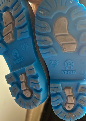 Venüs Gri Erkek Çocuk Kauçuk Botlar Velcro